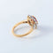 Bague 55 Bague en or jaune 18 ct et platine avec rubis et diamants 58 Facettes