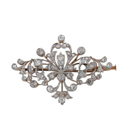 Broche Broche en platine sertie de diamants 58 Facettes