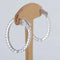 Boucles d'oreilles Créoles en or blanc 18 ct et diamants 2,11 ct 58 Facettes
