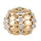Bague 57 Bague boule en or jaune 18K et diamants 58 Facettes