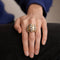 Bague 57 Bague boule en or jaune 18K et diamants 58 Facettes
