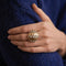 Bague 57 Bague boule en or jaune 18K et diamants 58 Facettes