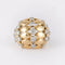 Bague 57 Bague boule en or jaune 18K et diamants 58 Facettes