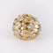 Bague 57 Bague boule en or jaune 18K et diamants 58 Facettes