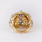 Bague 57 Bague boule en or jaune 18K et diamants 58 Facettes