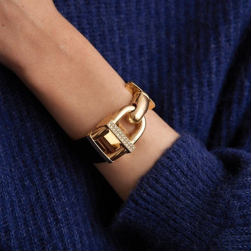 Montre Van Cleef & Arpels - Montre cadenas en or jaune 18K et diamants 58 Facettes