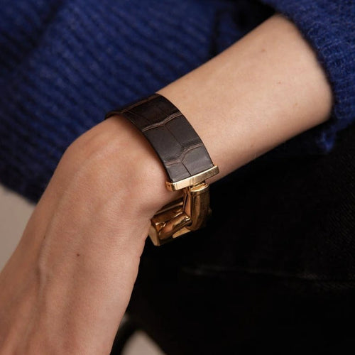 Montre Van Cleef & Arpels - Montre cadenas en or jaune 18K et diamants 58 Facettes