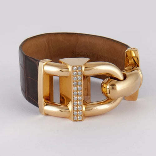 Montre Van Cleef & Arpels - Montre cadenas en or jaune 18K et diamants 58 Facettes