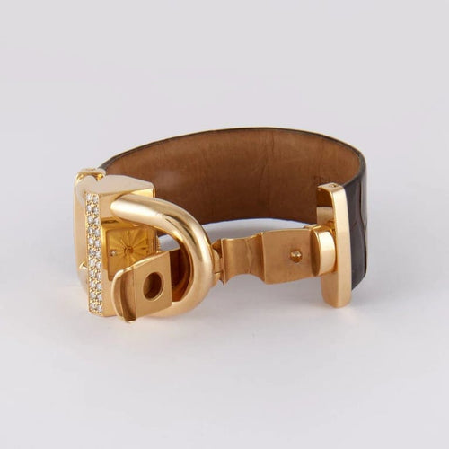 Montre Van Cleef & Arpels - Montre cadenas en or jaune 18K et diamants 58 Facettes