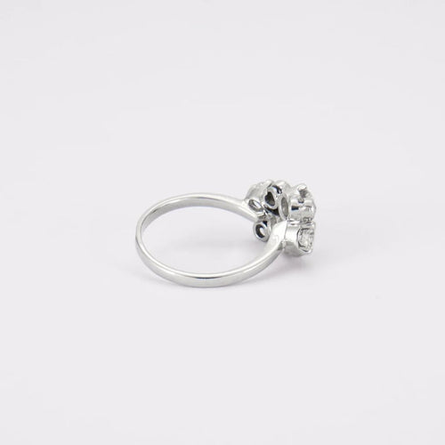 Bague 51 Bague en or gris 18K sertie de diamants taille ancienne 58 Facettes 3529