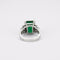 Bague 53 Bague en or blanc 18K avec émeraude et diamants 58 Facettes
