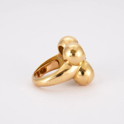 Bague 52 Bague motif trèfle en or jaune 18K et diamants 58 Facettes