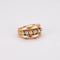Bague 56 Bague années 50 en or jaune 18K avec diamants 58 Facettes
