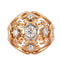 Bague 51 Bague dôme en or jaune 18K avec diamants 58 Facettes