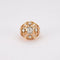 Bague 51 Bague dôme en or jaune 18K avec diamants 58 Facettes
