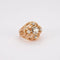 Bague 51 Bague dôme en or jaune 18K avec diamants 58 Facettes