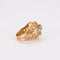 Bague 51 Bague dôme en or jaune 18K avec diamants 58 Facettes