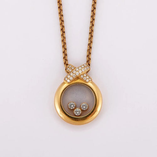 Collier Chopard Happy Diamonds - Collier en or jaune 18K et diamants 58 Facettes
