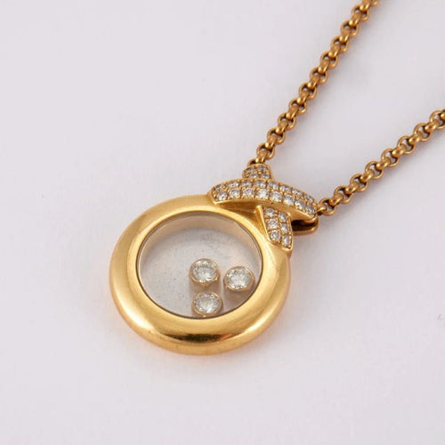 Collier Chopard Happy Diamonds - Collier en or jaune 18K et diamants 58 Facettes