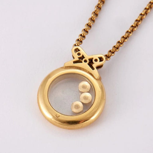 Collier Chopard Happy Diamonds - Collier en or jaune 18K et diamants 58 Facettes