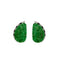 Boucles d'oreilles Art Déco - Broche double clip en or gris 18K, jade, onyx et diamants 58 Facettes