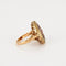 Bague 50.5 Bague rubis et roses de diamant en or jaune 18K, XIXe siècle 58 Facettes