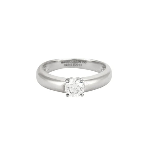 Bague 54 Mauboussin - Bague solitaire en or blanc 18K et diamant 0,56 ct 58 Facettes
