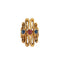 Bague 48 Lalaounis - Bague cabochons en or jaune 18K rubis et saphirs 58 Facettes