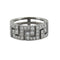 Bague 55 Bague anneau motif grec en platine pavée de diamants 58 Facettes
