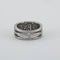 Bague 55 Bague anneau motif grec en platine pavée de diamants 58 Facettes