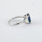 Bague 49 Bague en or blanc 18K saphir 2,64 ct et diamants 58 Facettes
