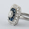 Bague 53 Bague style Art déco en platine avec saphirs et diamants 58 Facettes