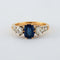 Bague 55.5 Bague saphir et diamants en or jaune 18K 58 Facettes