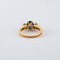 Bague 55.5 Bague saphir et diamants en or jaune 18K 58 Facettes