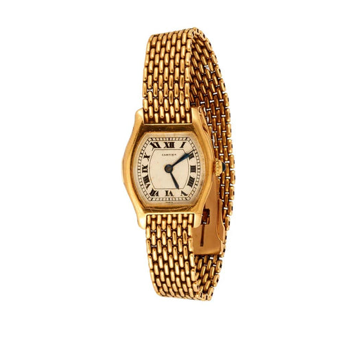 Montre Cartier - Montre Tortue en or jaune 58 Facettes