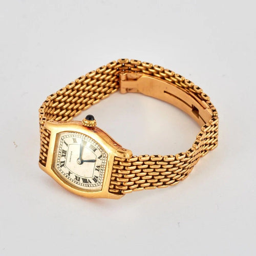 Montre Cartier - Montre Tortue en or jaune 58 Facettes