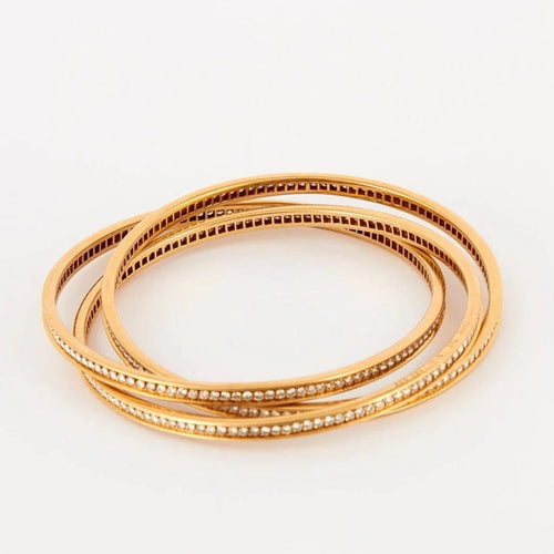 Bracelet Cartier Trinity - Bracelet en or jaune serti de diamants 58 Facettes