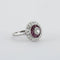 Bague 53.5 Bague style Art déco en platine avec diamants et rubis 58 Facettes