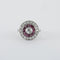 Bague 53.5 Bague style Art déco en platine avec diamants et rubis 58 Facettes