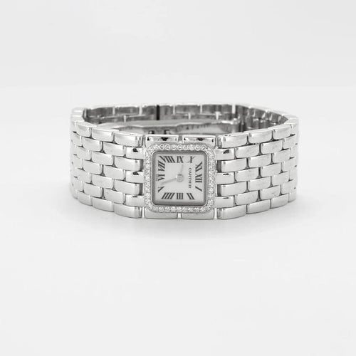 Montre Cartier Panthère Ruban - Montre en or blanc et diamants 58 Facettes