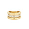 Bague 50 Poiray - Bague jonc trois corps en or jaune 18 carats et diamants 58 Facettes