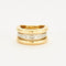 Bague 50 Poiray - Bague jonc trois corps en or jaune 18 carats et diamants 58 Facettes