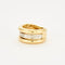 Bague 50 Poiray - Bague jonc trois corps en or jaune 18 carats et diamants 58 Facettes