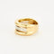 Bague 50 Poiray - Bague jonc trois corps en or jaune 18 carats et diamants 58 Facettes