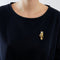 Boucles d'oreilles Hermès - Broche clip hibou en or jaune 18 carats, chrysobéryl 58 Facettes