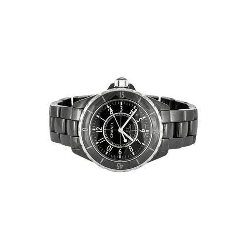 Montre CHANEL J12 - Montre unisexe en céramique noire et acier 58 Facettes