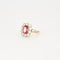 Bague 55.5 Bague marguerite - Saphir rose et diamants en or jaune et platine 58 Facettes