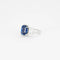 Bague 53 Bague Art déco en or blanc avec saphir de Ceylan et diamants 58 Facettes