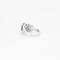 Bague 53 Bague Art déco en or blanc avec saphir de Ceylan et diamants 58 Facettes