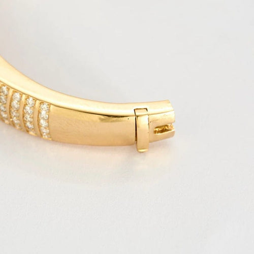 Bracelet Bracelet jonc en or jaune 18K et diamants 58 Facettes